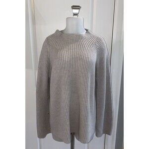 VINCE. Oatmeal Mock Neck Long Sleeve Pullover Cashmere Wool Sweater -Size S‎